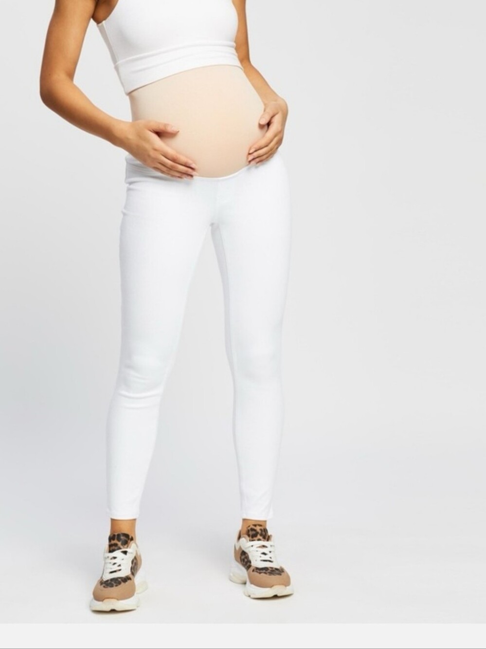 Spanx mama white ankle jeanish leggings size XS brand new